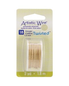 Beadalon Artistic Wire Twisted-Non-Tarnish Brass - 18 Gauge, 2yd