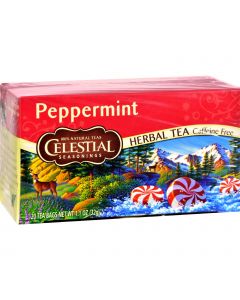 Celestial Seasonings Herb Tea Peppermint - 20 Tea Bags - Case of 6