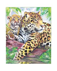 Royal Brush Color Pencil By Number Kit 8.75"X11.75"-Jaguar Family