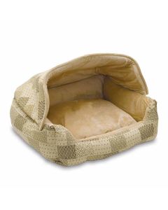Lounge Sleeper Hooded Pet Bed - K&H Pet Products Travel / SUV Pet Bed Small Tan 24" x 36" x 7"