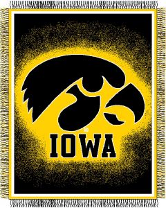 The Northwest Company Iowa "Focus" 48"x60" Triple Woven Jacquard Throw (College) - Iowa "Focus" 48"x60" Triple Woven Jacquard Throw (College)