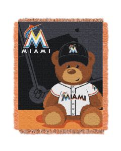 The Northwest Company Marlins  Baby 36x46 Triple Woven Jacquard Throw - Field Bear Series