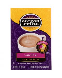 Oregon Chai Chai Tea Latte Mix - Vanilla - Powedered - 8 count - case of 6