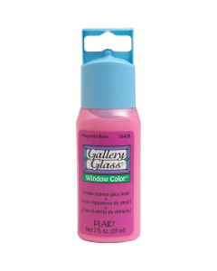 Plaid:Craft Gallery Glass Window Color 2oz-Magenta Rose