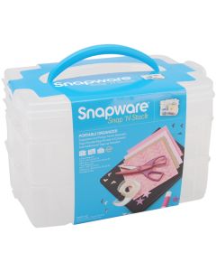 Snapware Snap 'n Stack Craft Organizer Medium Rectangle 3 Layers-6.125"X10"X6.5"