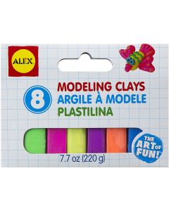 Alex Toys Modeling Clay Set 1oz 8/Pkg-Vivid Colors