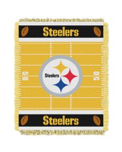 The Northwest Company Steelers  Baby 36x46 Triple Woven Jacquard Throw - Field Series