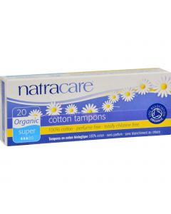 Natracare 100% Organic Cotton Tampons Super - 20 Tampons