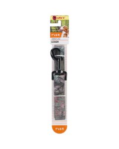 Westminster Pet Products Woodland Leash W/Black Metal Clip 1"X6 Feet-Camo Print