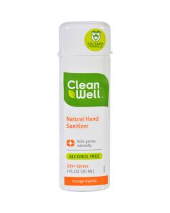 CleanWell Hand Sanitizer Display - Orange - Case of 24 - 1 oz