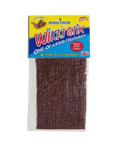 Wikki Stix 6" 36/Pkg-Brown