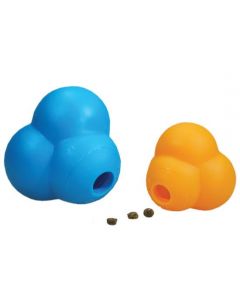 Our Pets Dog Atomic Treat Ball Blue or Orange 6" x 6" x 5"