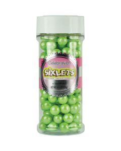 Celebrations By SweetWorks Sixlets(R) 4.5oz-Shimmer (TM) Lime Green - Celebrations By SweetWorks Sixlets(R) 4.5oz-Shimmer (TM) Lime Green