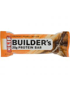 Clif Bar Builder Bar - Crunchy Peanut Butter - Case of 12 - 2.4 oz