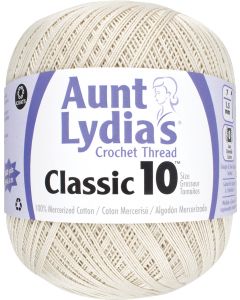 Coats Crochet Aunt Lydia's Classic Crochet Thread Size 10 Value-Natural