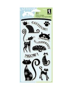 Inkadinkado Clear Stamps 4"X8"-Cats