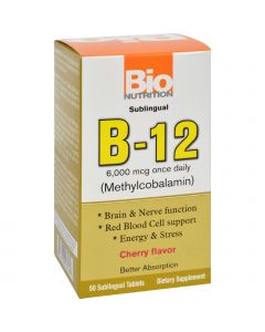 Bio Nutrition B12 Sublingual - 6000 mcg - 50 Tablets