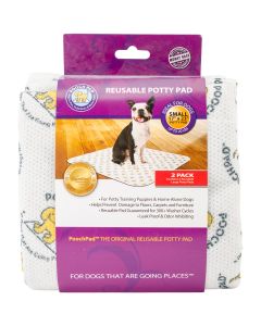 PoochPad Reusable Absorbent Potty Pad 17"X23" 2/Pkg-Small White