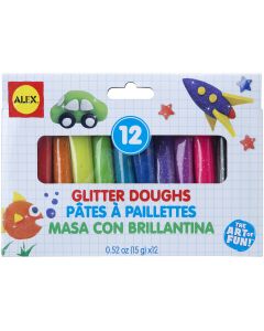 Alex Toys Dough .52oz 12/Pkg-Glitter