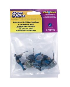Woodland Scenics Scene Setters(R) Figurines-American Civil War Soldiers 5/Pkg - Scene Setters(R) Figurines-American Civil War Soldiers 5/Pkg