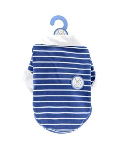 Nandog Pet Gear Stellar Pet Boutique Blue Polo Shirt-Medium
