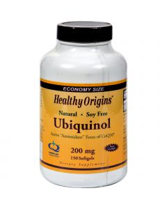 Healthy Origins Ubiquinol - Soy Free, Non-GMO Formula - 200 Mg - 150 Softgels