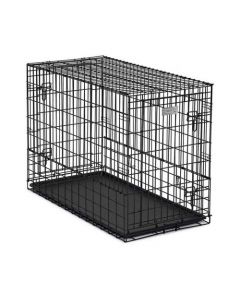 Midwest Solutions Series Side-by-Side Double Door SUV Dog Crates Black 42" x 21" x 30"