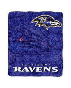 The Northwest Company Ravens  50x60 Sherpa Throw - Strobe Series