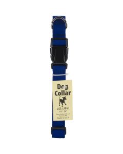 Cape Hobbycraft Large Blue Dog Collar W/Welded D-Ring Buckle-Neck Size 18"X26", 1" Width