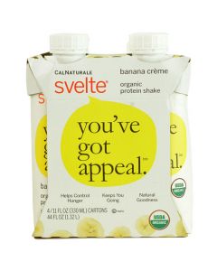 Svelte Protein Shake - Organic - Banana Creme - 11 fl oz - Case of 24