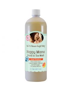Earth Mama Angel Baby Shampoo and Body Wash - Organic Happy Mama - 34 oz