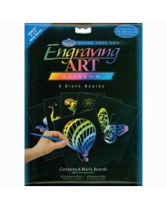 Royal Brush Foil Engraving Art Blank Boards 5"X7" 6/Pkg-Rainbow