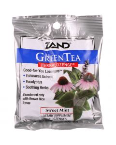 Zand Counter Display - Herbal Supplement - HerbaLozenge - Green Tea with Echinacea - 15 lozenges - case of 12
