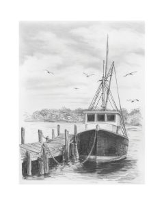 Royal Brush Sketching Made Easy Kit 9"X12"-Fishing Boat