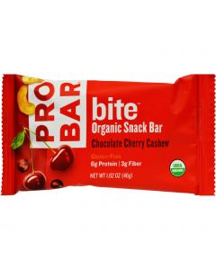 Probar Bite Organic Snack Bar - Chocolate Cherry Cashew - 1.62 oz Bars - Case of 12