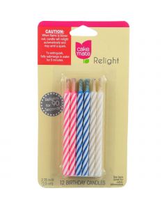 Cake Mate Candles - Relight - 12 count - case of 12