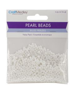 Multicraft Imports Pearl Beads Value Pack -3mm White 850/Pkg