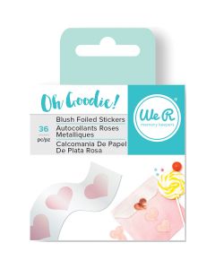 We R Memory Keepers We R Oh Goodie! Foil Stickers 36/Roll-Blush Heart