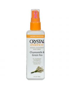 Crystal Essence Mineral Deodorant Body Spray Chamomile And Green Tea - 4 fl oz