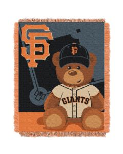 The Northwest Company SF Giants  Baby 36x46 Triple Woven Jacquard Throw - Field Bear Series