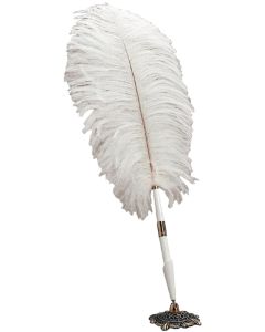 Darice Victoria Lynn Feather Pen 14"-White