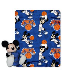 The Northwest Company Knicks -Disney 40x50 Fleece Throw w/ 14" Plush Mickey Hugger