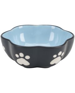 Ethical Pets Two Tone Color Design 5" Stoneware Dish-Blue