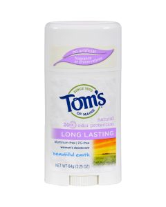 Tom's of Maine Natural Women's Deodorant - Beautiful Earth - Case of 6 - 2.25 oz