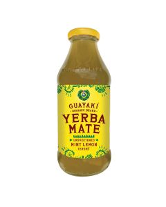 Guayaki Yerba Mate - Unsweetened Lemon Mint Terer - Case of 12 - 16 Fl oz.