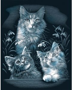 Reeves Silver Scraperfoil Kit 8"X10"-Kittens