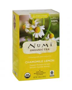 Numi Tea Numi Organic Tea Caffeine Free Chamomile Lemon - 18 Tea Bags - Case of 6