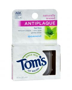 Tom's of Maine Antiplaque Flat Floss Waxed Spearmint - 32 Yards - Case of 6