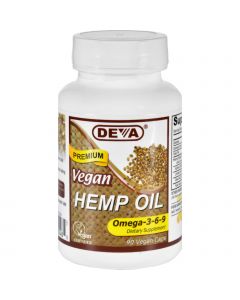 Deva Vegan Vitamins Devan Vegan Vitamins Hemp Oil - Omega 3 6 9 - Vegan - 90 Vegan Capsules