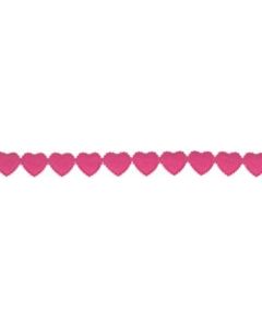 May Arts Cutout Satin Ribbon 1/2" To 1"X15yd-Fuchsia Hearts